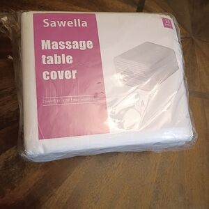 Sawella Disposable Massage Table Covers 25 Pack 31” x 70” Non-Woven 2-Layer Whit